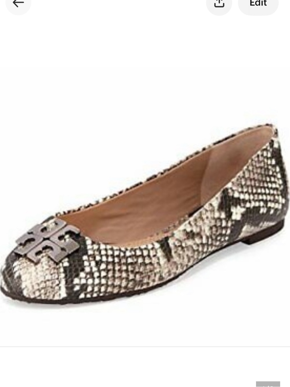 Like new Tory Burch Lowell 2 snake flats
